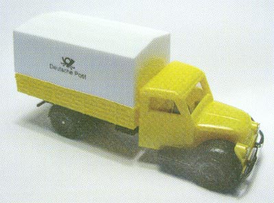 Garant Flatbed truck with canvas &quot;Deutsche Post&quot;<br /><a href='images/pictures/BeKa/008.jpg' target='_blank'>Full size image</a>